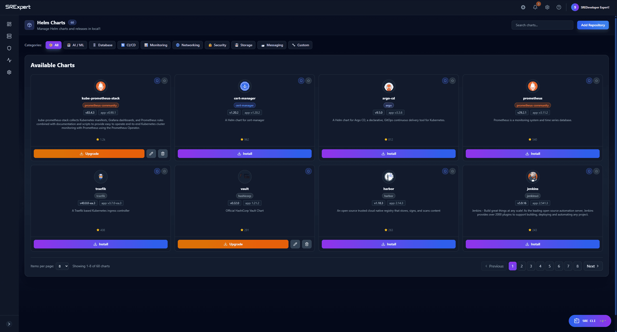Browse, configure, and install in seconds