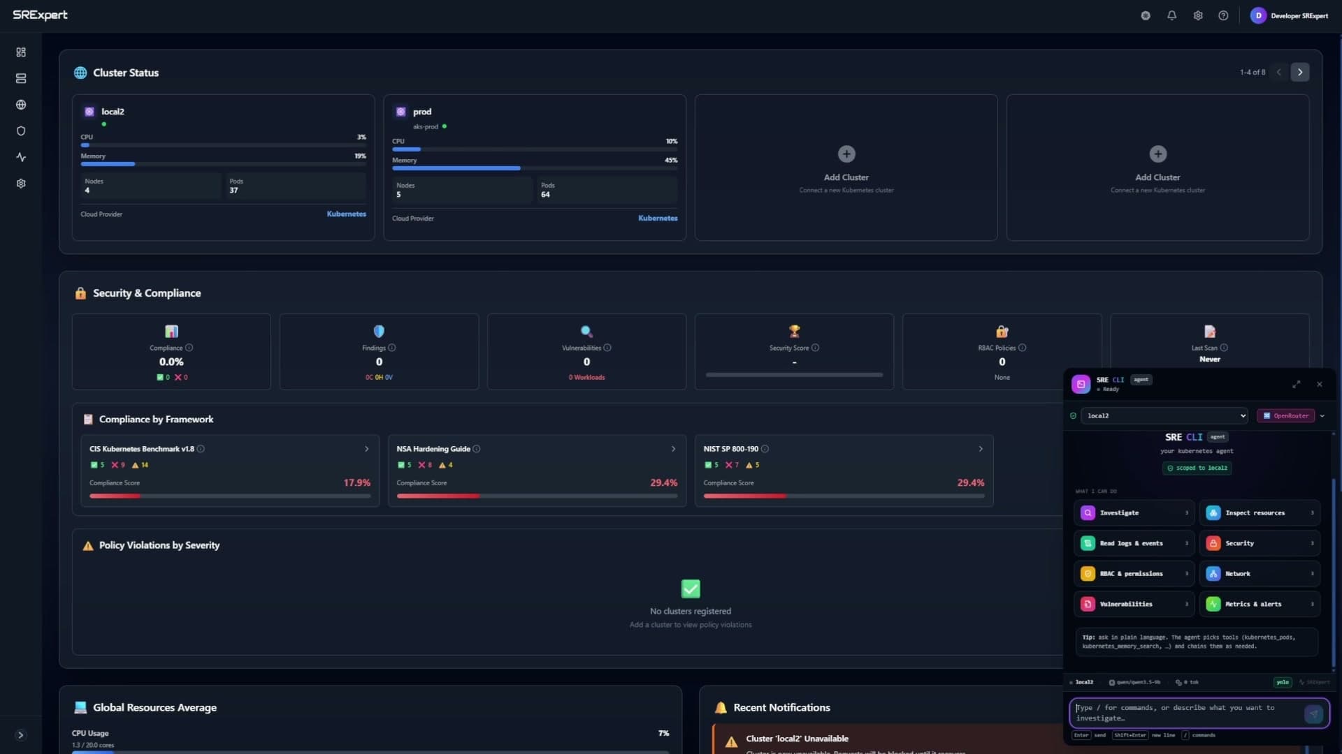 Connect with the SRE CLI