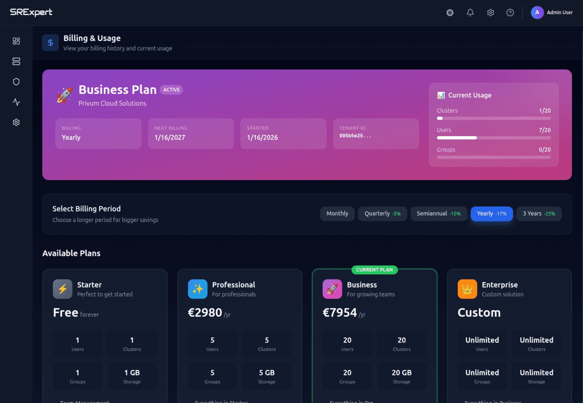 Upgrade and Downgrade Plans